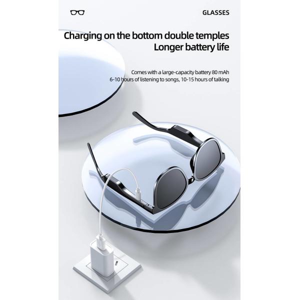New smart audio glasses IPX5 waterproof Bluetooth music sunglasses