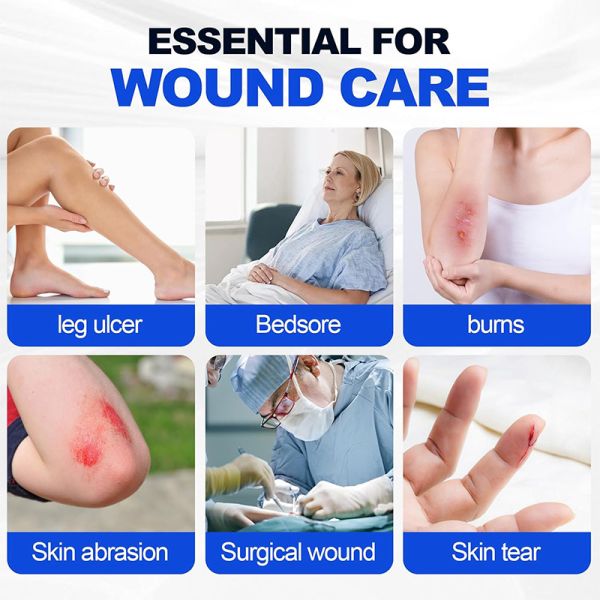 OEM AG Silver Silicone Foam Dressing Antibacterial Medical Pads For Wounds