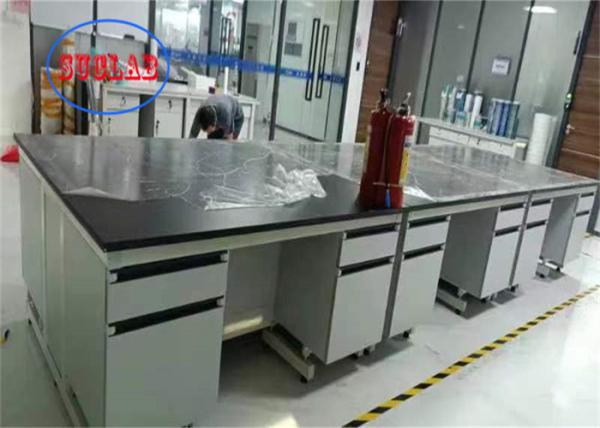 Steel And Wood Chemistry Lab Workbench Lab Bench Indonesia With Safety C Frame Phenolic Resin Top