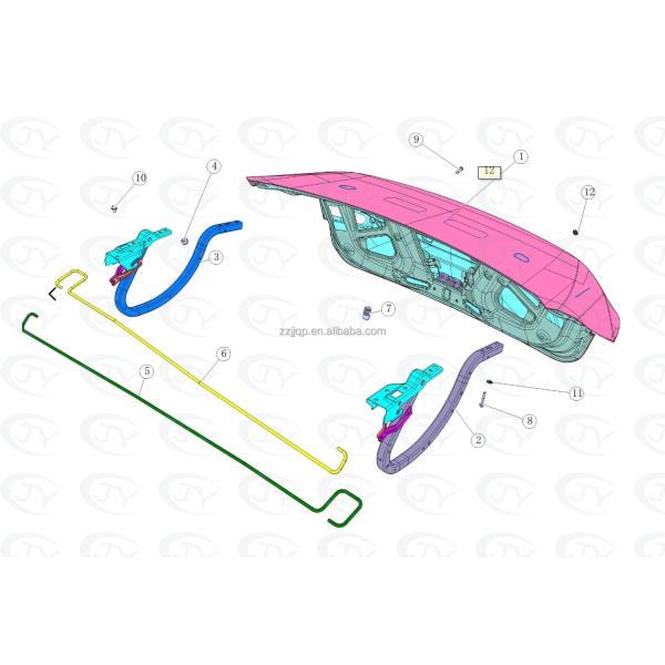 Replace/Repair Trunk Lid for Changan EADO PLUS Automotive After-sales Accessories Steel