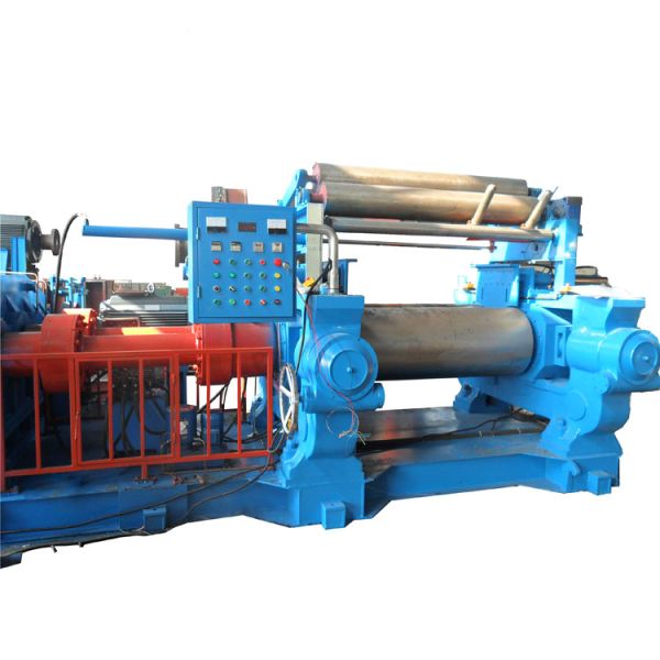 Rubber Mixing Machine with 560mm Roll Diameter 90kw Motor Power and PLC Control Open Mixing Mill