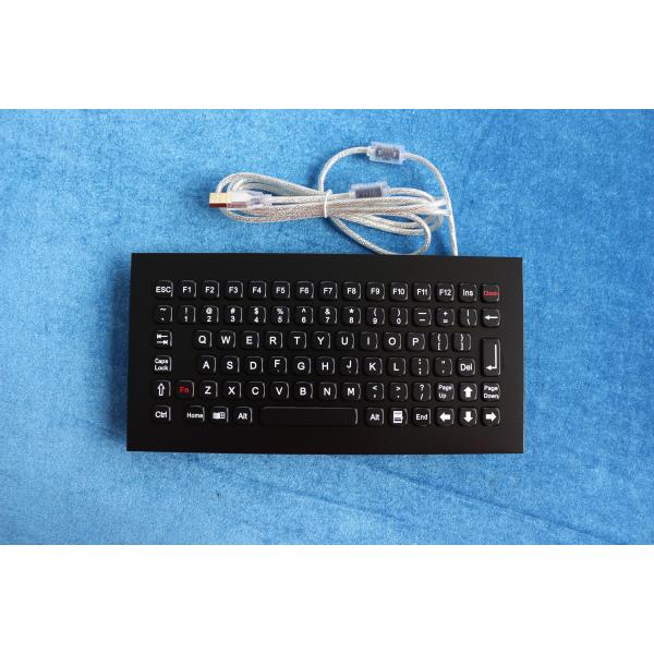 Industrial Panel Mounted Metal Keyboard Waterproof Black Titanium Electroplated