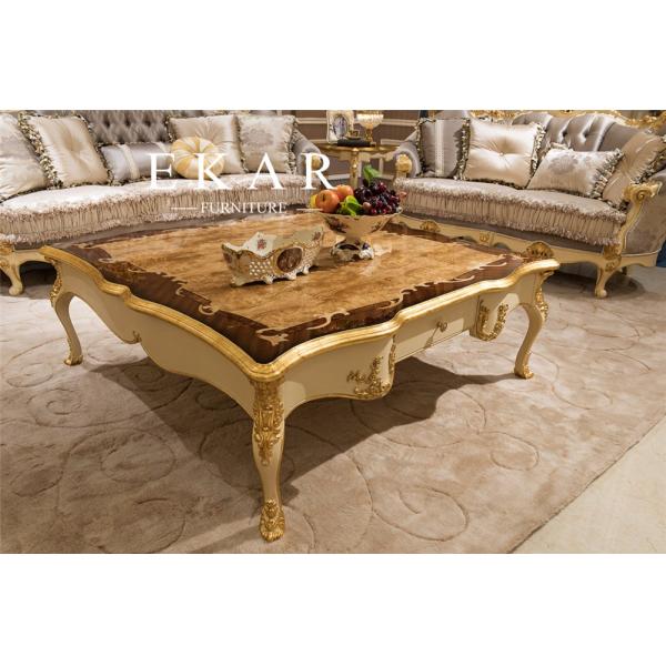 Living room french provincial coffee table / carved coffee table