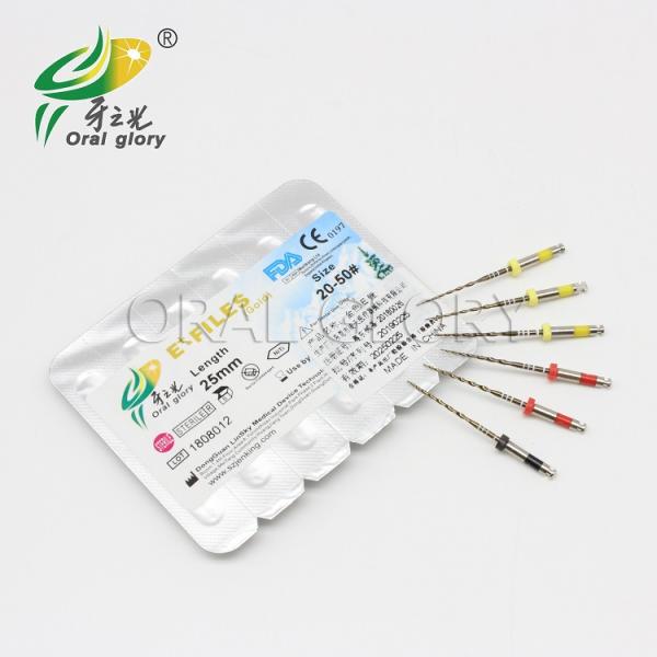 Reciprocating Motion Niti Endo Rotary Files R25 - R50 With High Efficiency