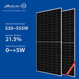 Панели солнечных батарей панелей солнечных батарей 530W 535W 540W JA Bifacial полностью черные прозрачные для парников