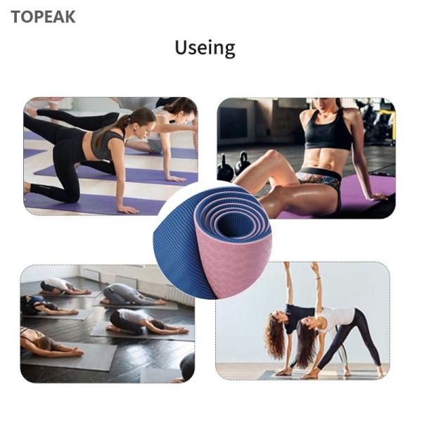 Double Wide Yoga Mat Tpe 4mm 5mm 6mm 8mm 10mm Soft Men'S Exercise Mat