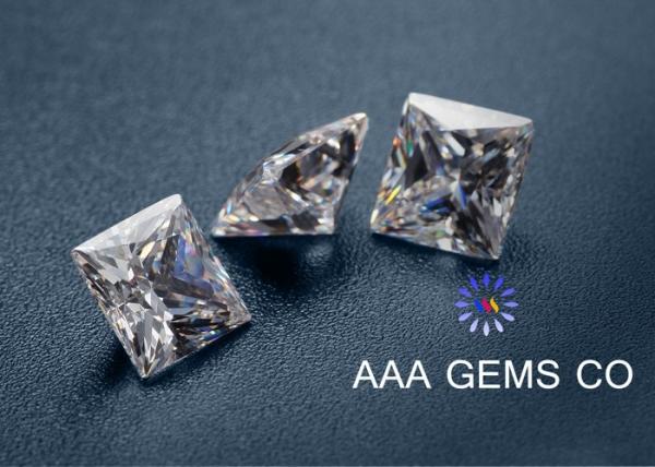 Hair Accessory Square Colorless Moissanite Loose Stones 3 Carat 9mm