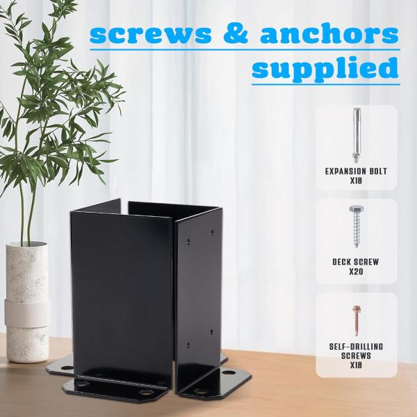 Пост Анкерная основа для толстого дерева Ограждение Пост Пост и почтовый ящик Монтаж Идеально подходит для перголы