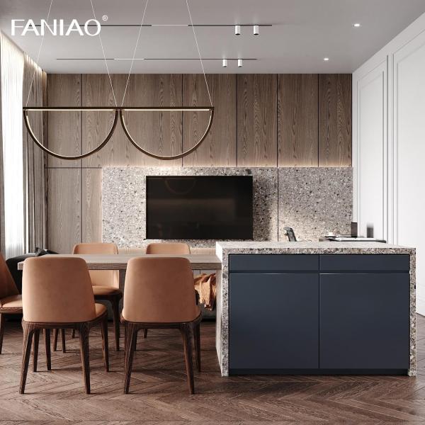 Unidad Modular Europea Moderna Melamina Set Completo Armarios de Cocina Con Isla