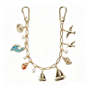 Custom Logo Zinc Alloy Keychain with Soft Enamel Finish for Bag Charms and Gifts