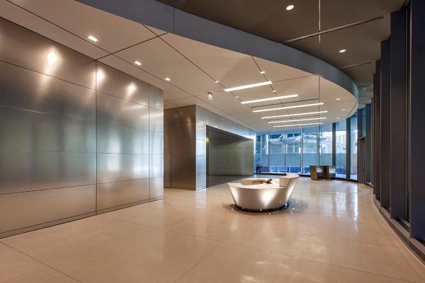 Interior Custom Ceilings , Decorative Perforated Metal Ceiling Tiles Neutral Package