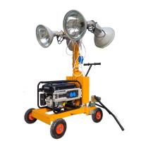 Honda 2kw générateur de puissance véhicule d'éclairage mobile avec 400W * 4 lampe d'halogénure d'or 5m phare et éclairage de type push