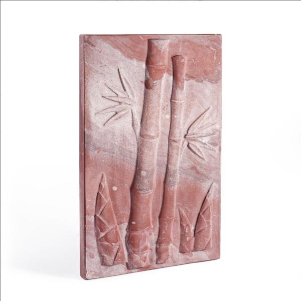 Exquisite Custom Marble Relief Tray Ornament – Luxury Marble Art Piece for Interior Design