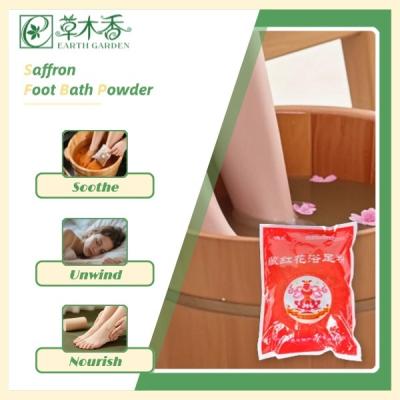 5g*100PCS Saffron Foot Bath Powder Healthy Circulation Herbal Foot Detox