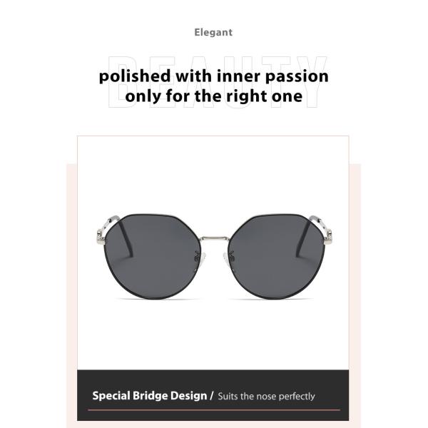 Adaptable robusto de las muchachas de las gafas de sol de la forma del polígono del marco metálico