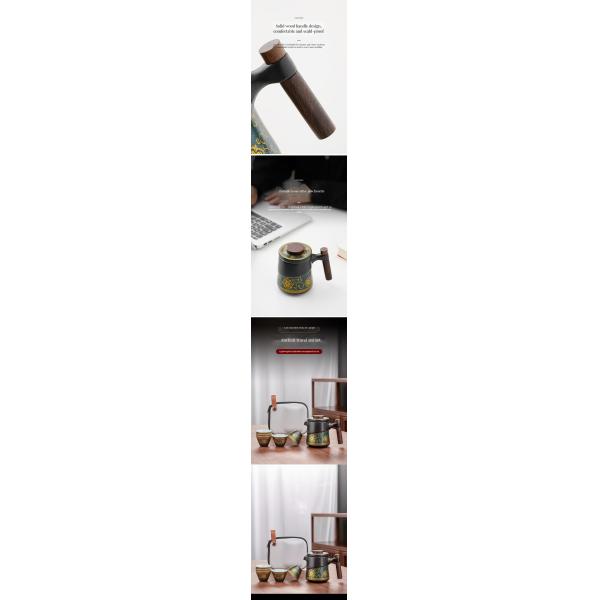 Ceramic Porcelain Coffee Cup Custom Logo Gift Set With Pen Tea Set Notebook Design Style