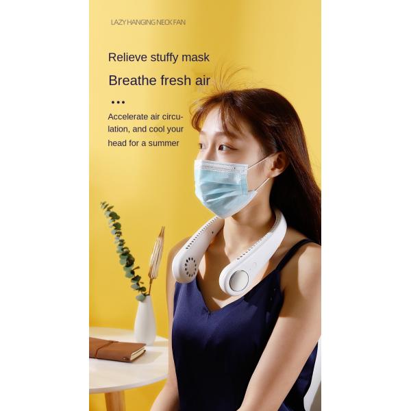 Охлаждающий вентилятор смертной казни через повешение шеи человека 1800mAh USB перезаряжаемые ленивый