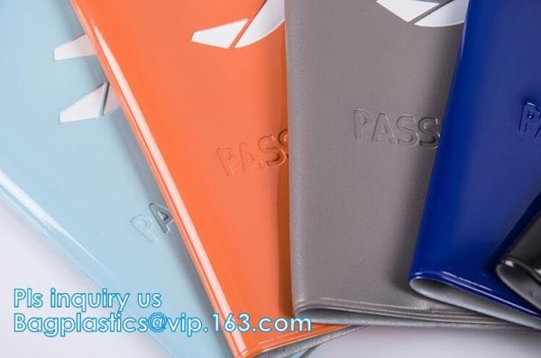 Custom Passport Holder PVC Passport Cover, passport cover PVC leather card holder plastic ticket holder, pack, passport