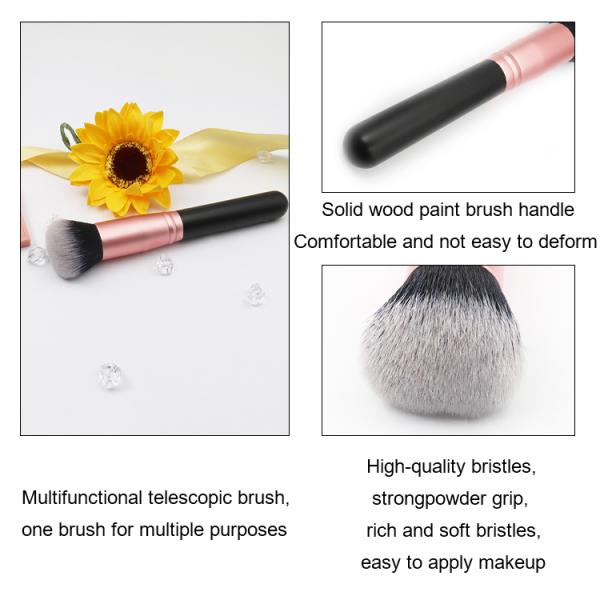 Synthetic Hair 1pcs Kabuki Makeup Brushes ISO 9001