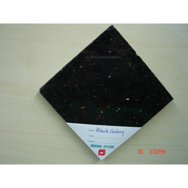 Black Galaxy Granite Slab Tiles Polished Honed For Indoor Outdoor Wall Stairs Floor