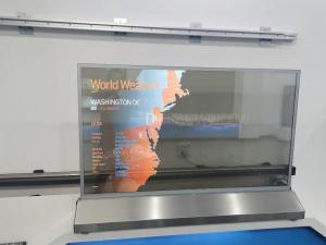 55'' Self Emission Capacitive Display Glass PCAP OLED Touch Screen Transparent