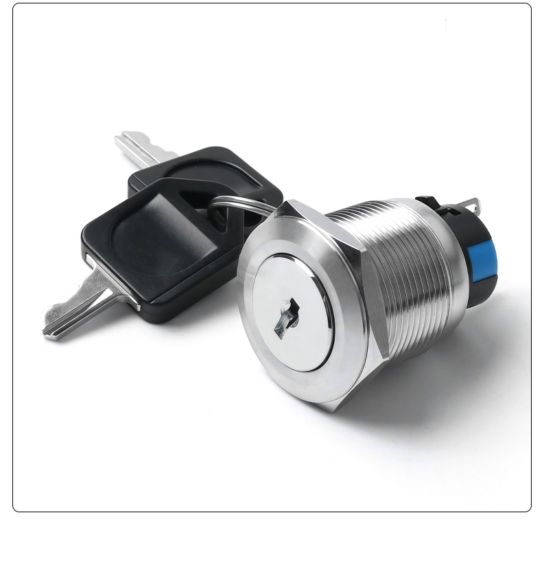 16mm/19mm/22mm Stainless Steel Metal Key Knob Button Self-Resetting Self-Locking IP65 Level Selector Switch for Home Appliances