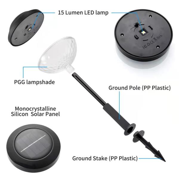 ABS PC Lamp Body Material Solar Pathway Lights Whole Decorative Solar Garden Lights