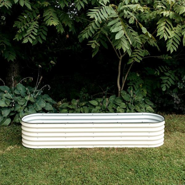 7.9x2x1.4Ft Galvanized Steel Raised Flower Beds Weather Resistance