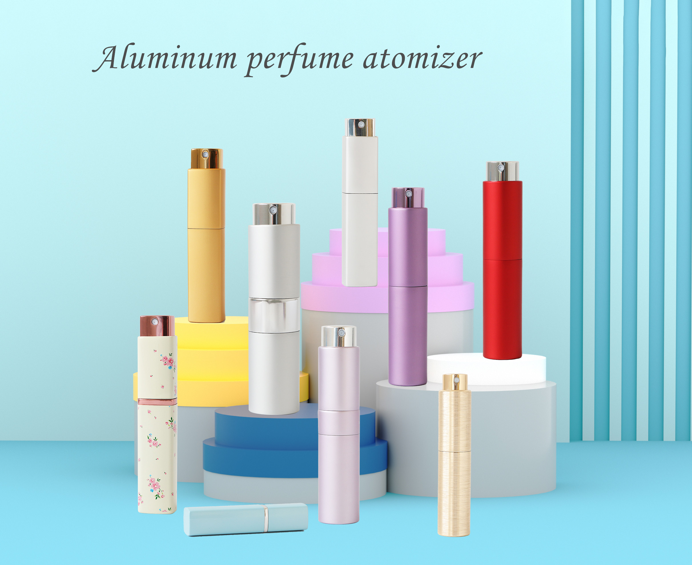 Оптовая роскошная небольшая серебряная Refillable бутылка 8ml брызг перемещения атомизатора духов