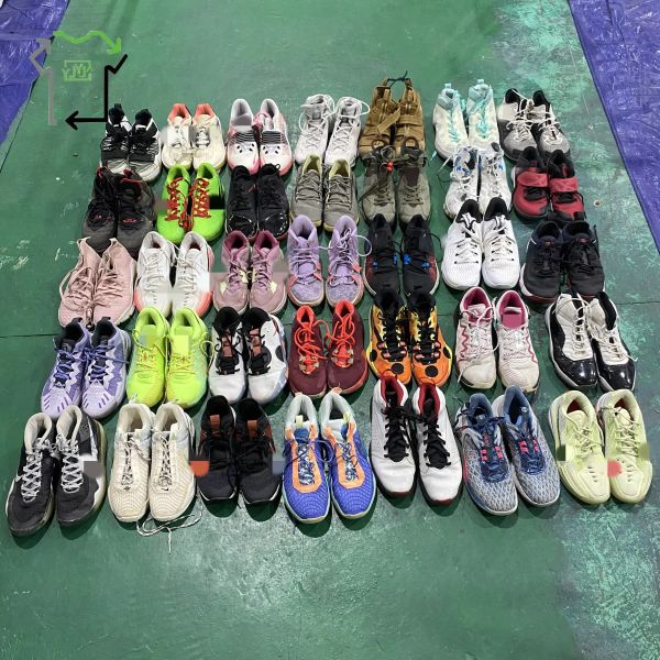 Second Hand Men's Basketball Shoes Old Ukay Brand Footwear for Sports Wholesale