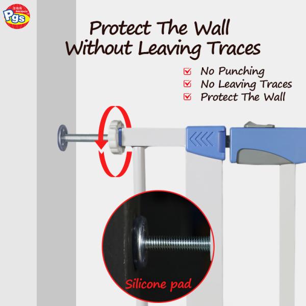 Logo Custom Child Baby Safety Gate Protective Wide Keep Secure Stairways Doorway Pet Baby Safety Gate