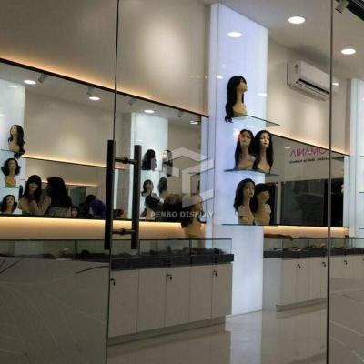 Vitrina da peruca da cabeça do MDF