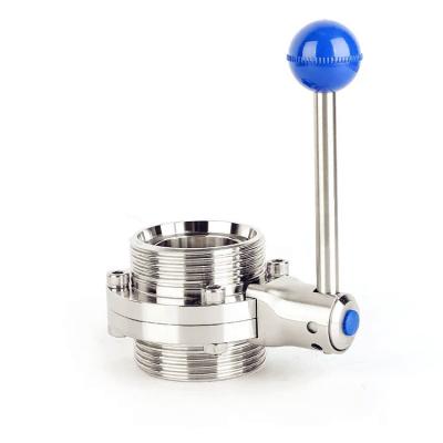 Butterfly Type Stainless Steel Valves Manual External Thread DIN Standard