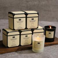 Boîte de savon carrée sur mesure Aromathérapie bougie Blanc Boîte de papier noir en gros