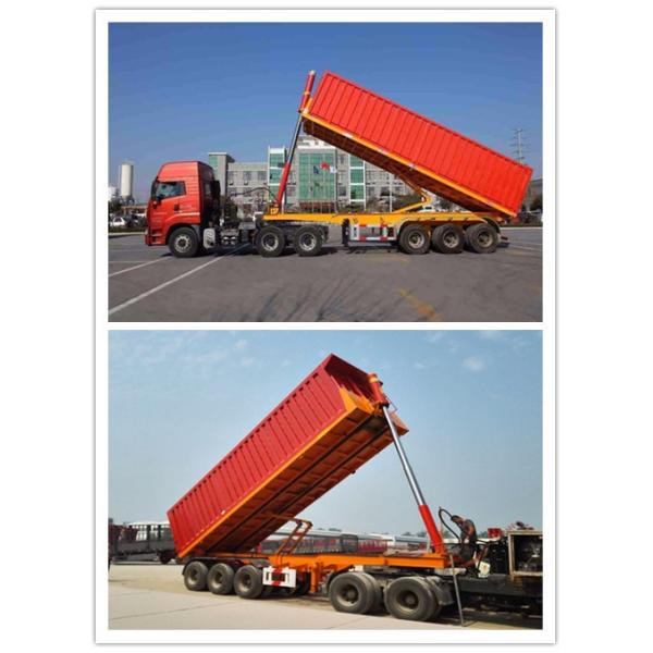 Árbol de los camiones y de los remolques 3 de los tanques de la descarga que inclina el remolque de descarga posterior de la descarga semi