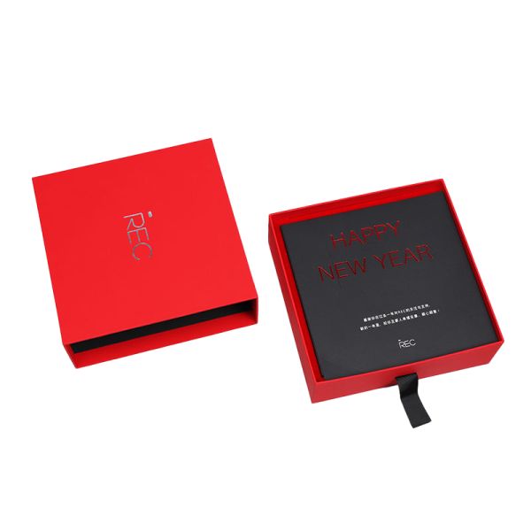 Silver Card Paper Gift Box Jewelry Pull Out Gift Box With Small Batch And Hot Stamping Logo