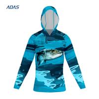 Camiseta con manga larga y transpirable para hombres UPF50 Peluche de pesca rápida con capucha protector de sarpullido