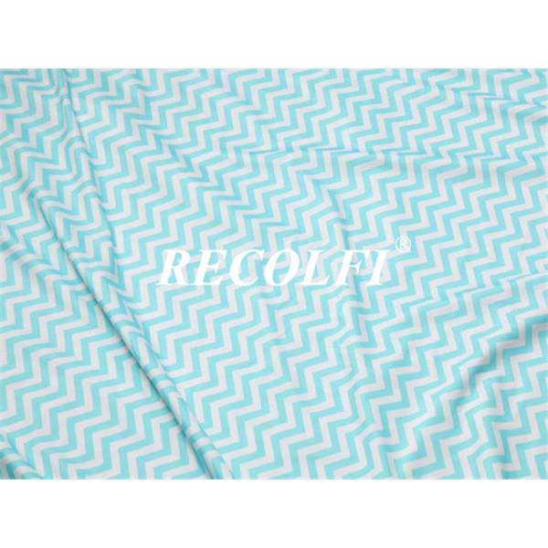 Printing Ocean Retro Polyester Knit Fabric Seamless Glossy Soft Feel
