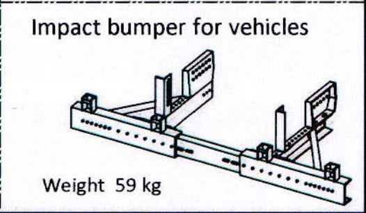 амортизатор валика аварии 1800*850*350mm алюминиевый