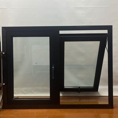 Waterproof Weatherproof Aluminium Slat Window Awning Black Aluminum Frame Awning Windows