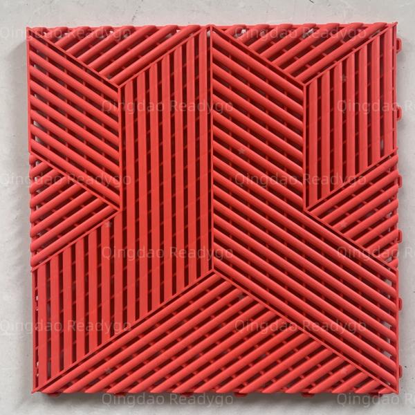 Waterproof Racedeck Garage Tiles Plastic Garage Floor Tiles For Showrooms