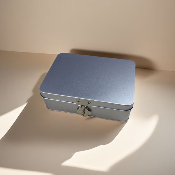 Rectangular Tinplate Box Toy & Cosmetic Storage Metal Box Flip Top Blind Box Metal Can