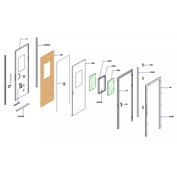 1.5mm SS304 Dustproof Pharmaceutical Clean Room Door