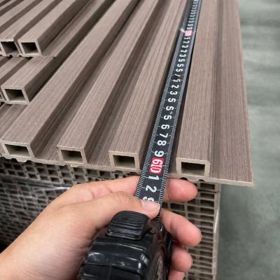 WPC Seven Hole Hollow Fluted Wall Panel Waterproof Grille Wall Cladding Board for Interior and Exterior Wall Decoration