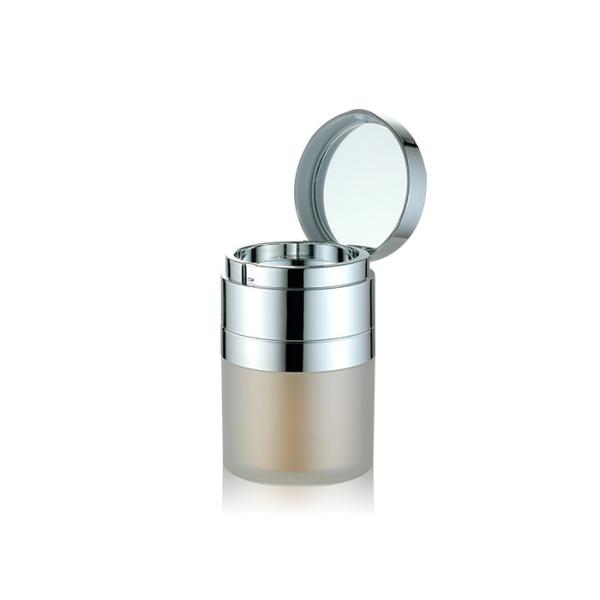 Acrylic Round Plastic Cosmetic Jars Double Wall ABS Collar Cosmetic 30ml