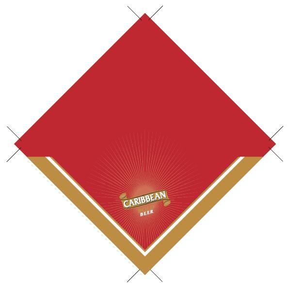 Red square printed aluminum foil beer neck  label golden foil beer label for bottles wine label
