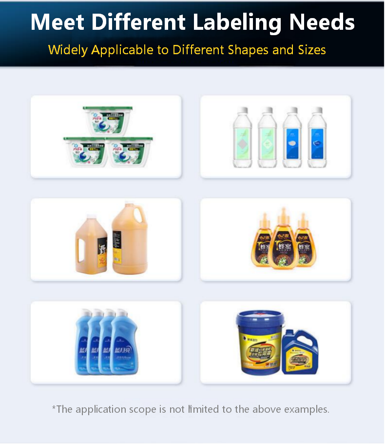 Fully automatic single side labeling machine, dishwashing detergent flat bottle labeling machine CH-901 porcelain cleaning labeling machine