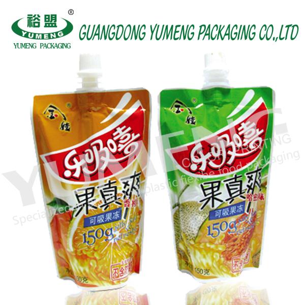 OEM Customized Spout pouch high barrier Stand Up Beverage Packaging reusable Drinking Bag for Juice water