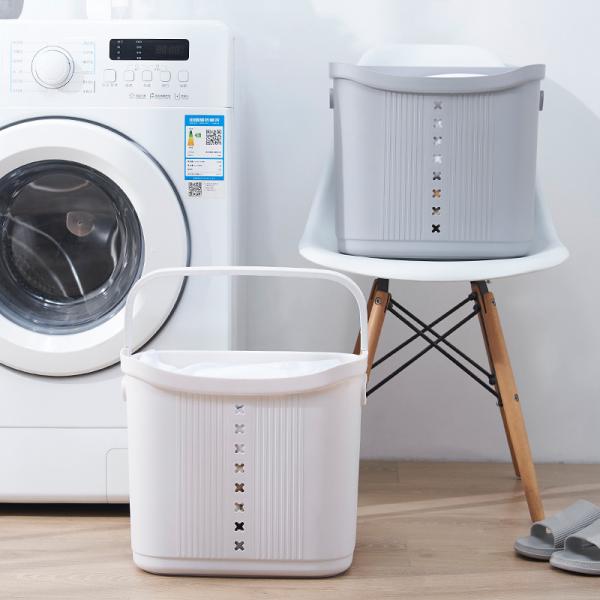 Magnetic PP PE Tall Plastic Laundry Hamper Space Saving Washing Basket