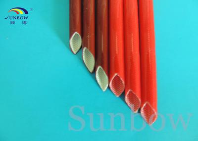 Red Color heat resistant silicone rubber fiberglass sleeving high temperature